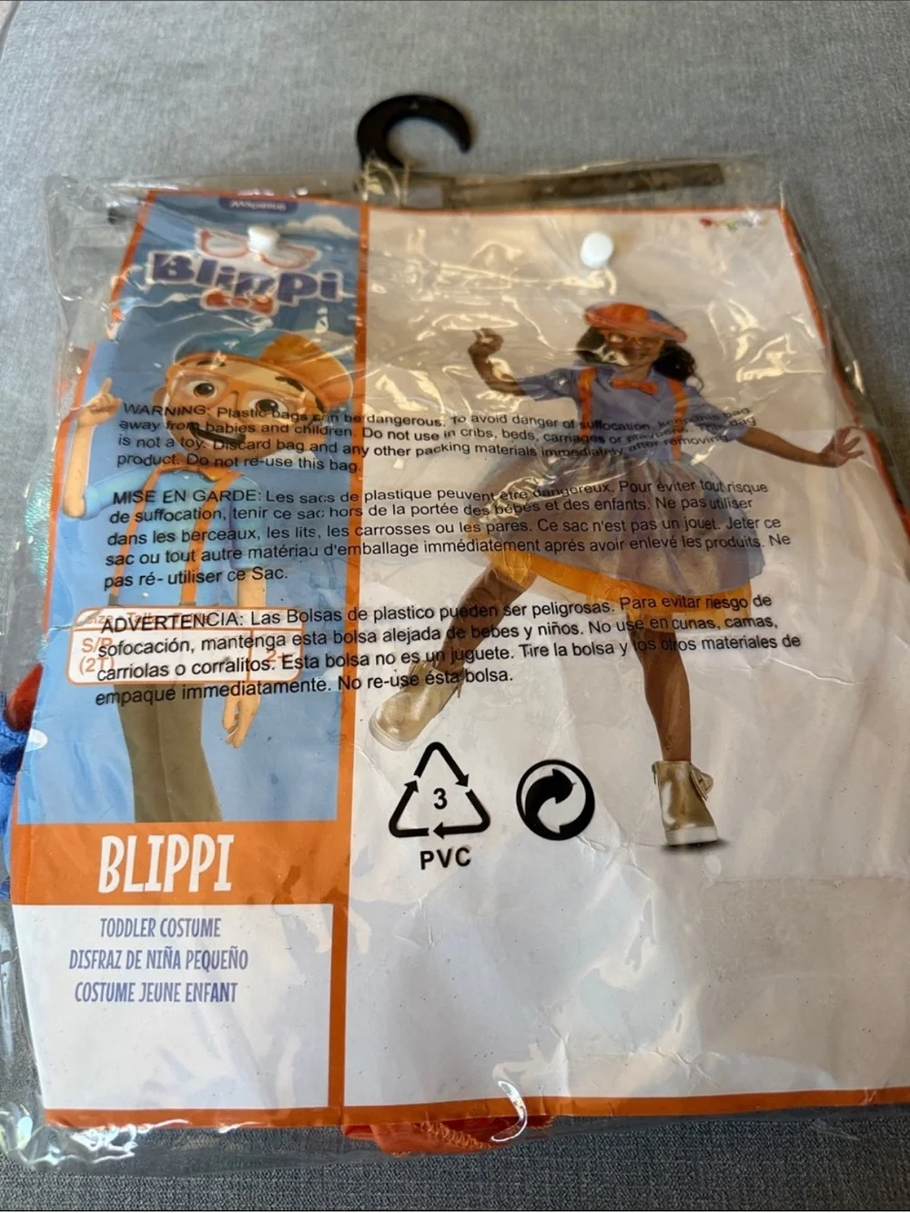 Blippi Girls Toddler Dress Halloween Costume With Hat Size 2T